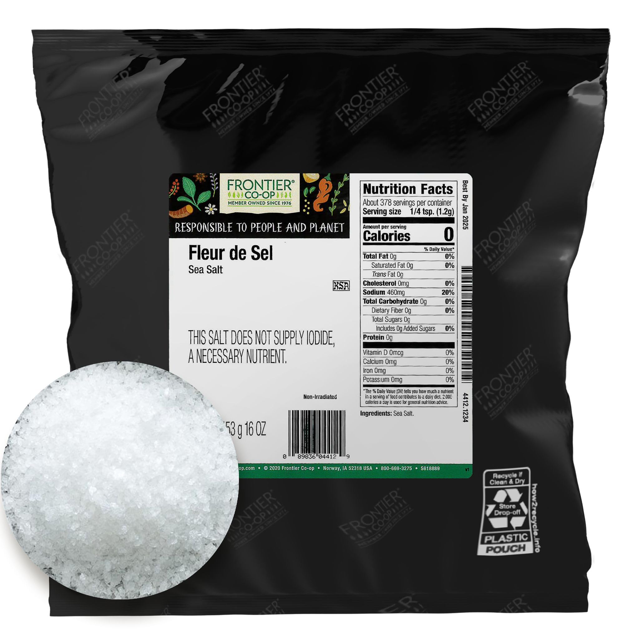Foto 2 pulgar | Sea Salt Frontier Co-op Flueur De Sel 473 Ml - Venta Internacional.