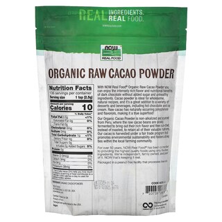Foto 2 | Cacao En Polvo Now Foods Organic Raw 340 G Secado Al Sol En Perú - Venta Internacional.