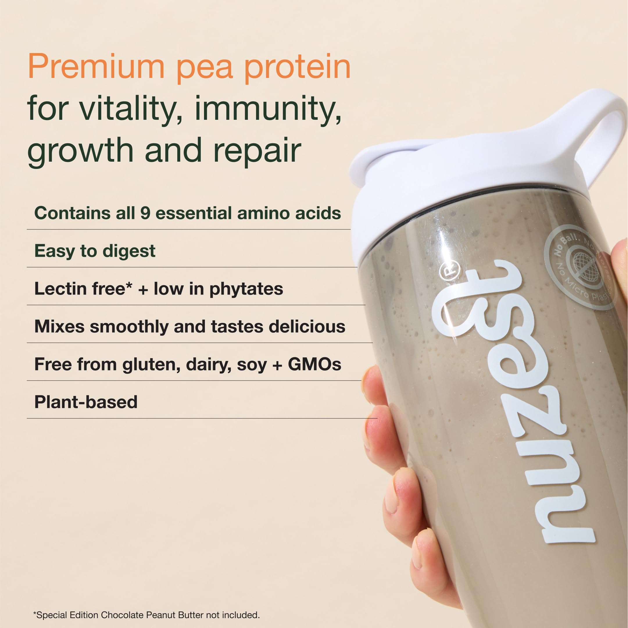 Foto 2 | Proteína De Guisante Vegana En Polvo Nuzest Clean Protein 250 Ml - Venta Internacional.