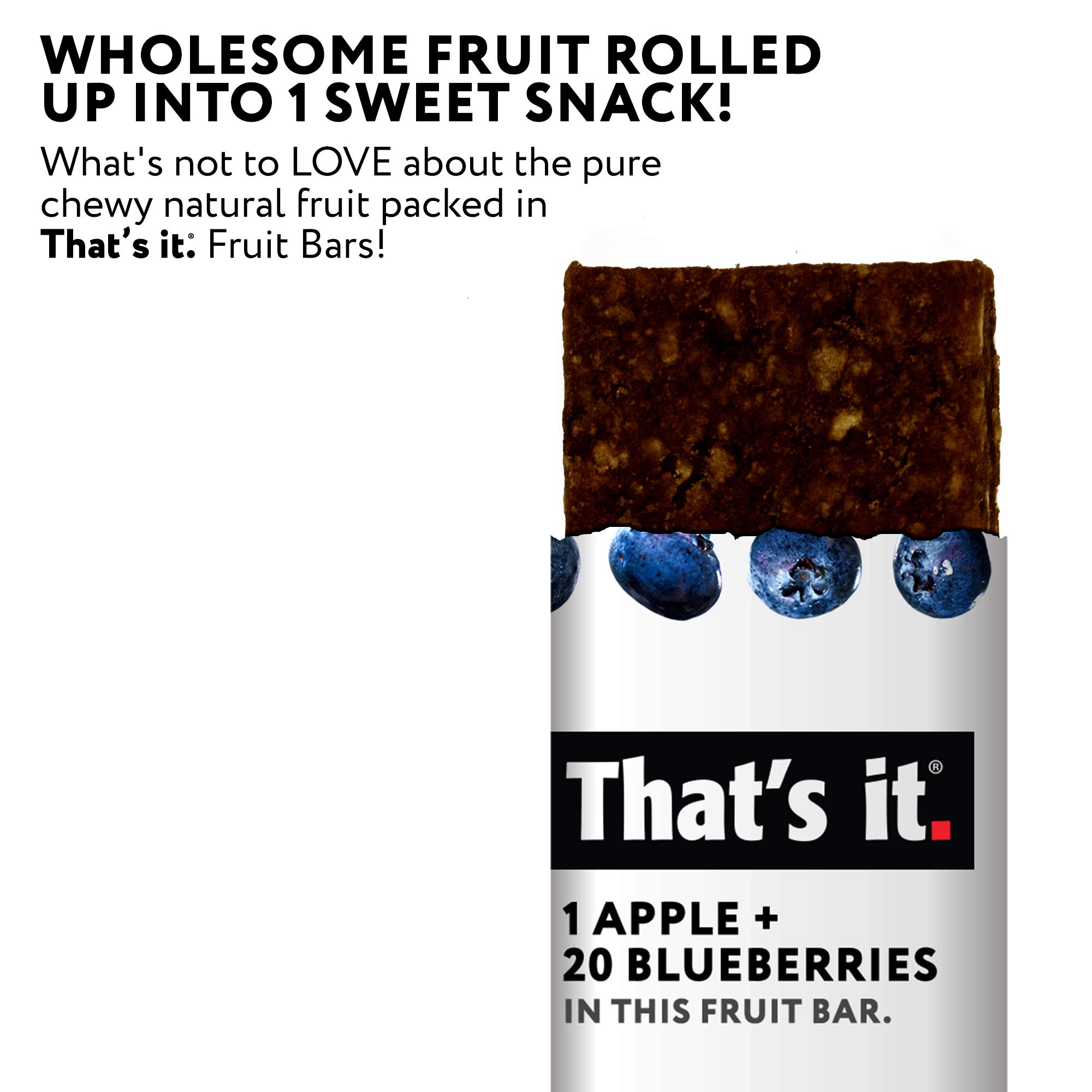 Foto 6 pulgar | Bar De Frutas Eso Es Todo. Apple + Blueberry 100% Natural (paquete De 12) - Venta Internacional.