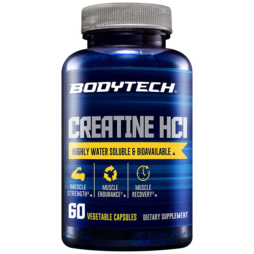 Foto 3 pulgar | Suplemento Bodytech Creatina Hcl En Polvo 60 Cápsulas 750 Mg - Venta Internacional.