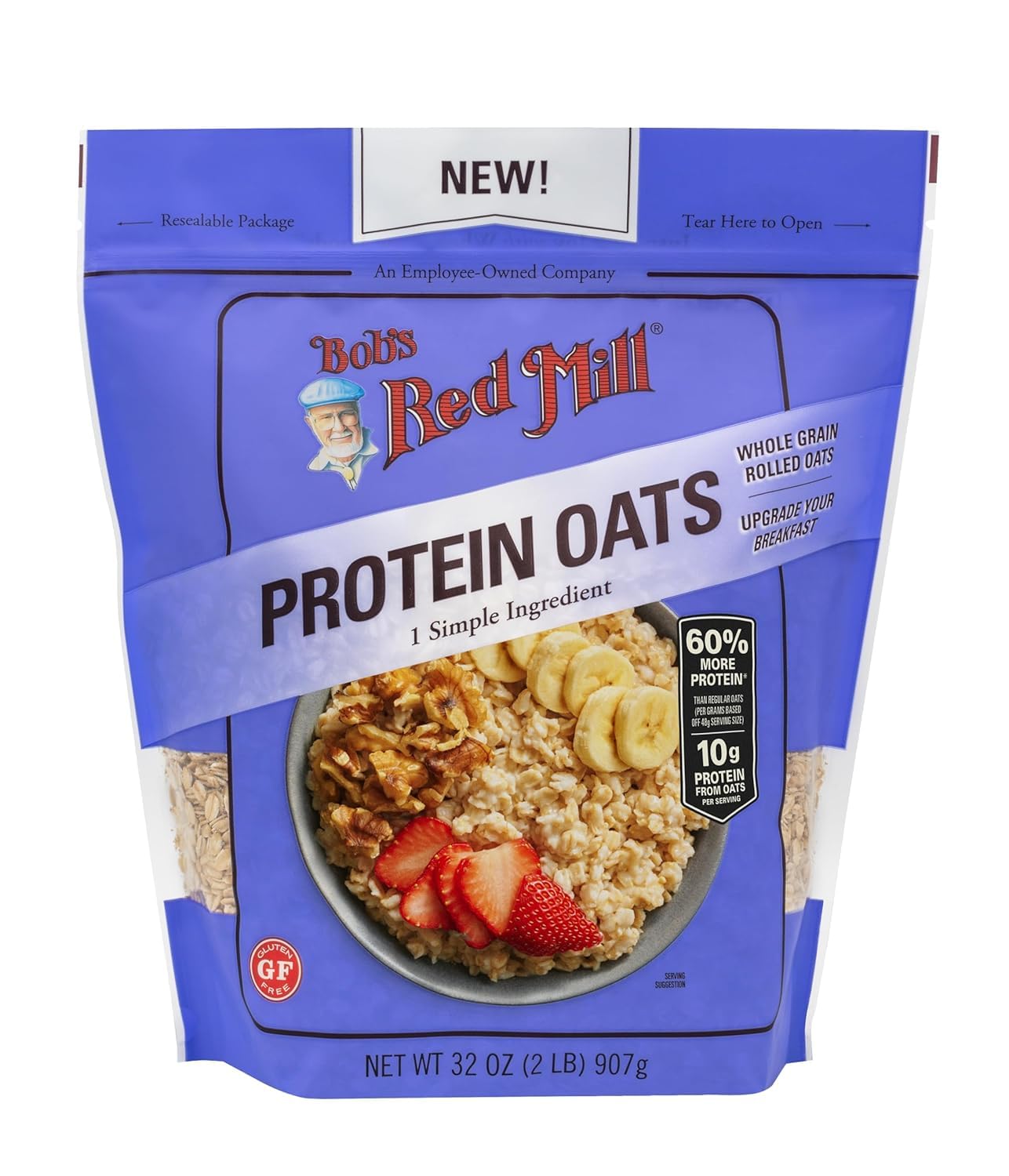 Foto 2 pulgar | Proteína Sin Gluten  Avena Bob's Red Mill  946 Ml  10 G De Proteína - Venta Internacional.