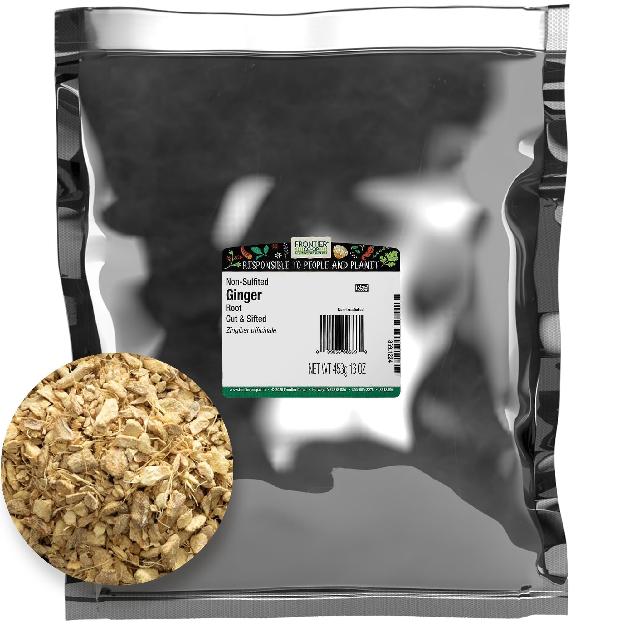 Foto 1 | Ginger Root Frontier Co-op Picado Y Tamizado 454 G - Venta Internacional.