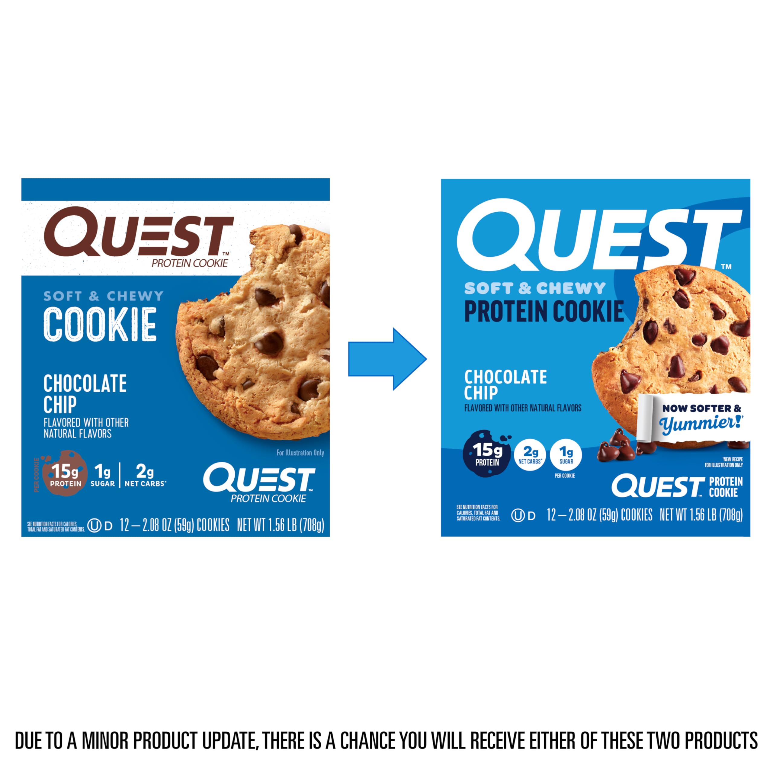 Foto 2 | Protein Cookie Quest Nutrition Con Chispas De Chocolate  15 G De Proteína - Venta Internacional.