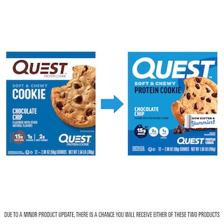 Foto 2 | Protein Cookie Quest Nutrition Con Chispas De Chocolate 15 G De Proteína - Venta Internacional.