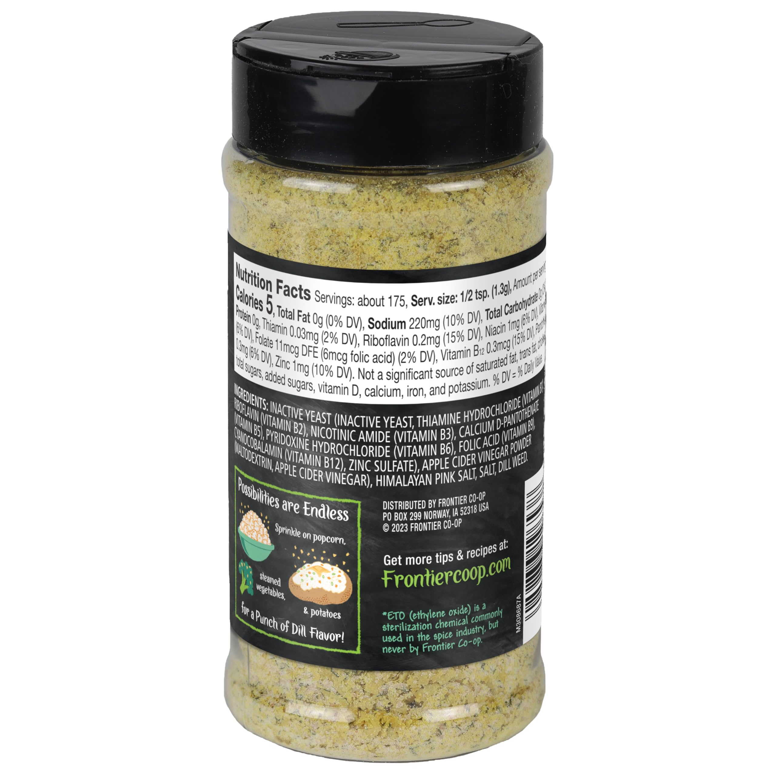 Foto 4 pulgar | Mezcla Nutricional De Levadura Frontier  Eneldo Y Vinagre  237 Ml - Venta Internacional.