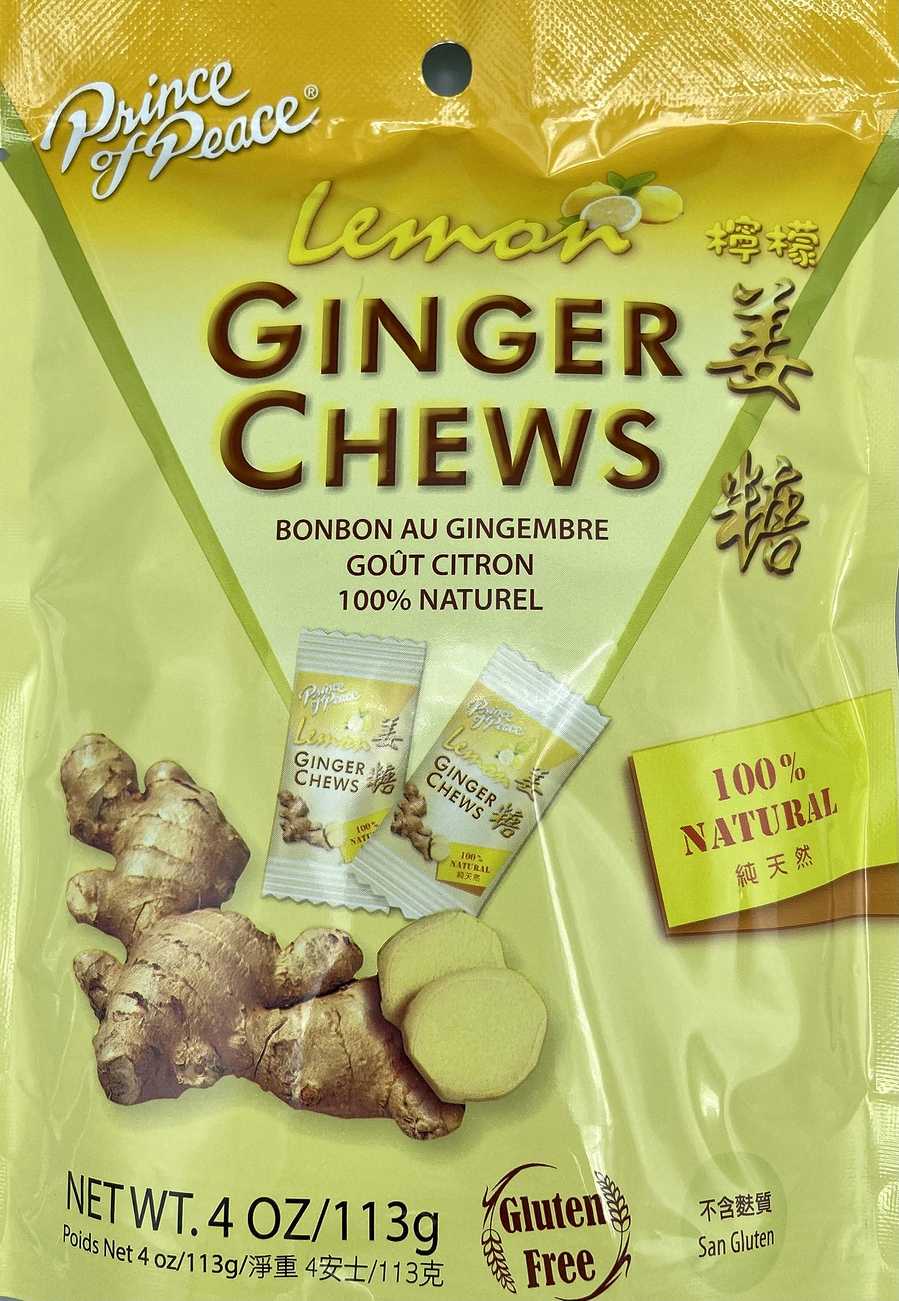 Foto 1 | Masticables De Jengibre Y Limón Prince Of Peace 130g - Venta Internacional.
