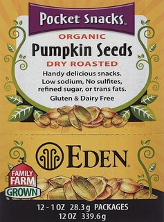 Foto 1 | Semillas De Calabaza Orgánicas Snack Eden Foods Pocket Snacks 28 3 G X12 - Venta Internacional.