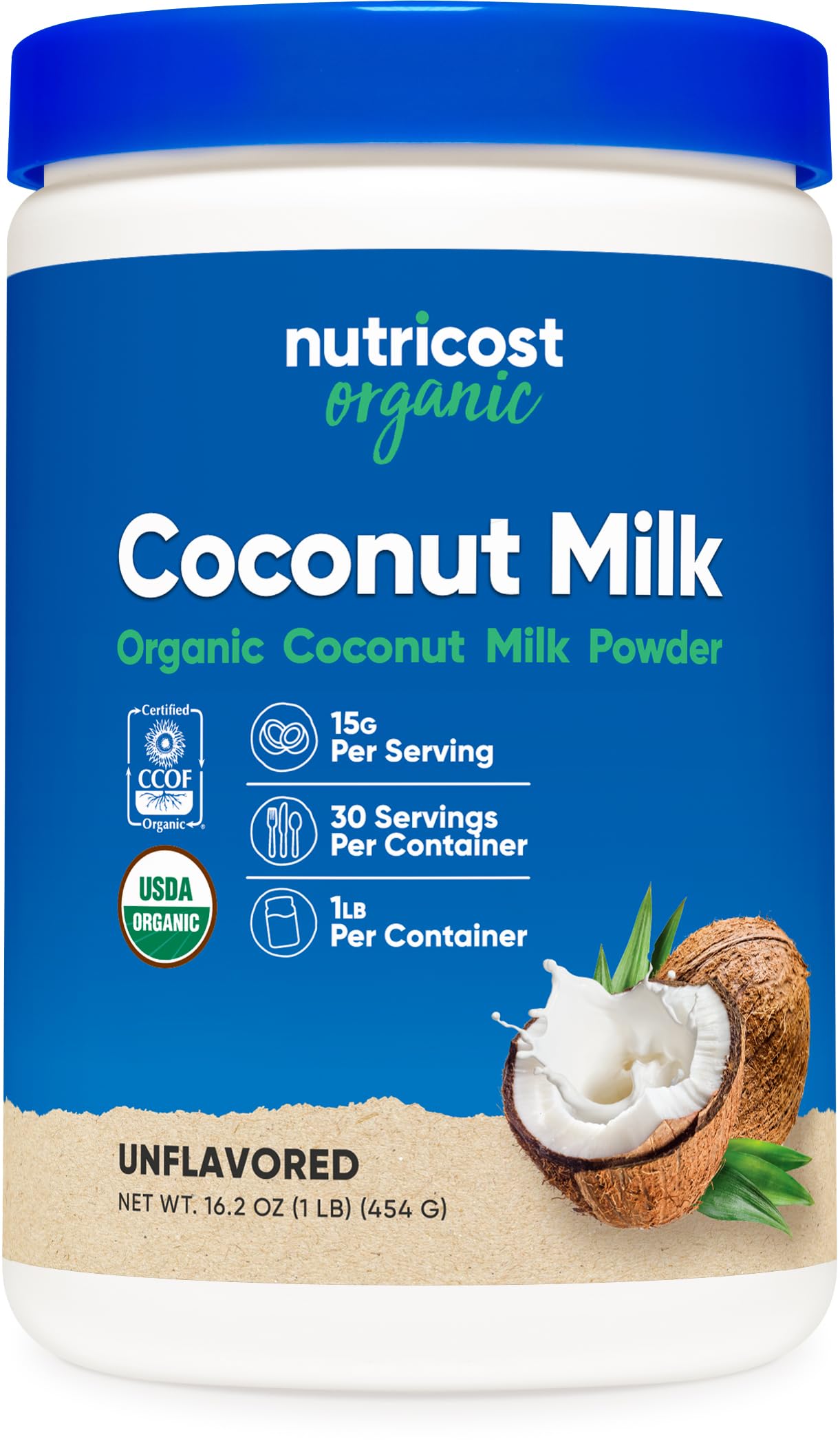Foto 2 pulgar | Leche De Coco En Polvo Nutricost Organic 454 G - Sin Ogm - Venta Internacional.