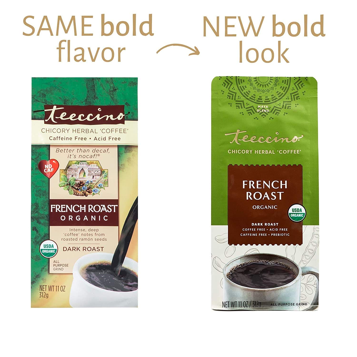 Foto 3 pulgar | Café A Base De Hierbas Teeccino Maya French Roast 325 Ml (paquete De 3) - Venta Internacional.