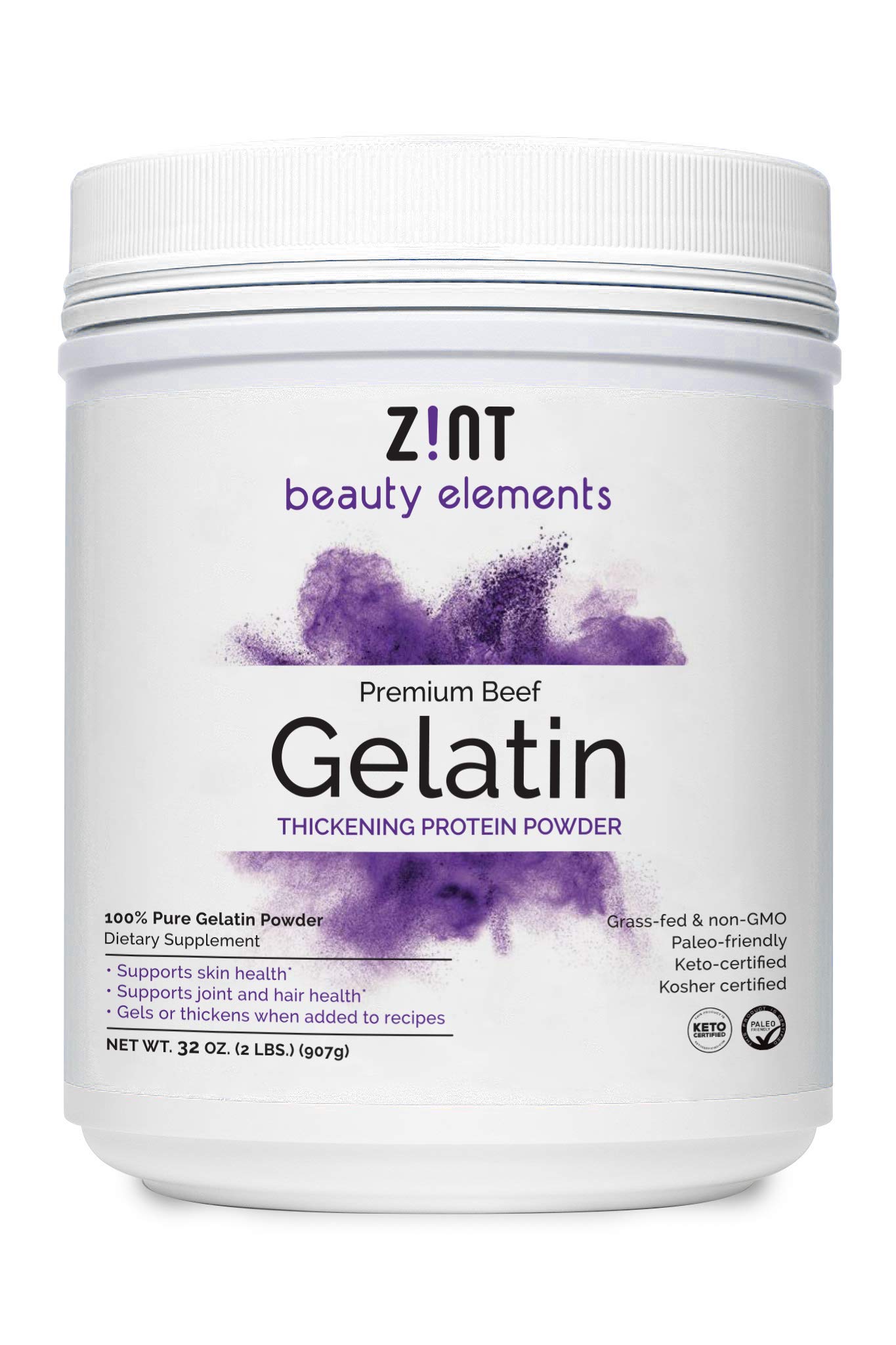 Foto 2 pulgar | Gelatina En Polvo Zint Beef Sin Sabor 946 Ml Keto Paleo 2 En 1 - Venta Internacional.