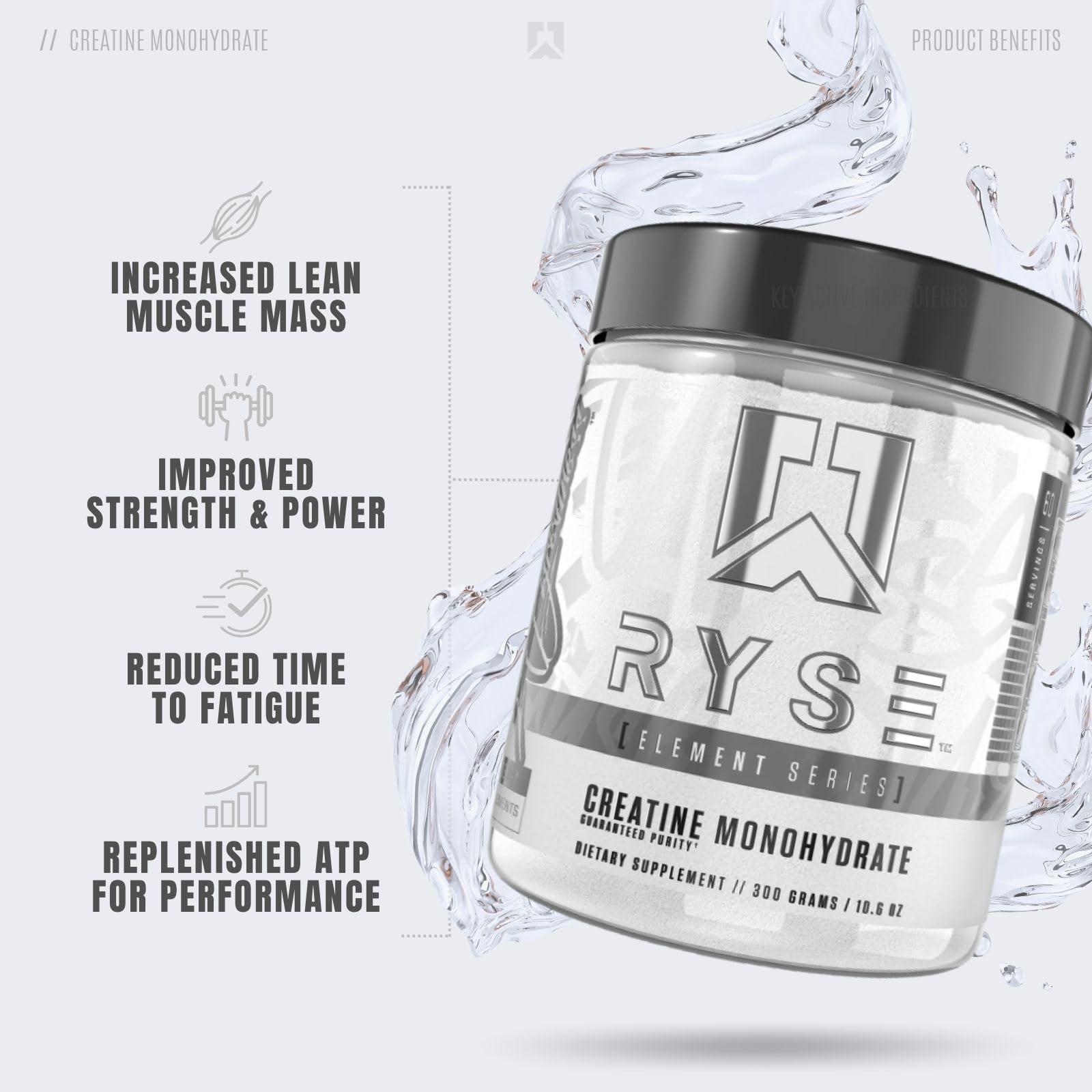 Foto 3 | Suplemento: Monohidrato De Creatina De La Serie Element De Ryse Up - Venta Internacional.