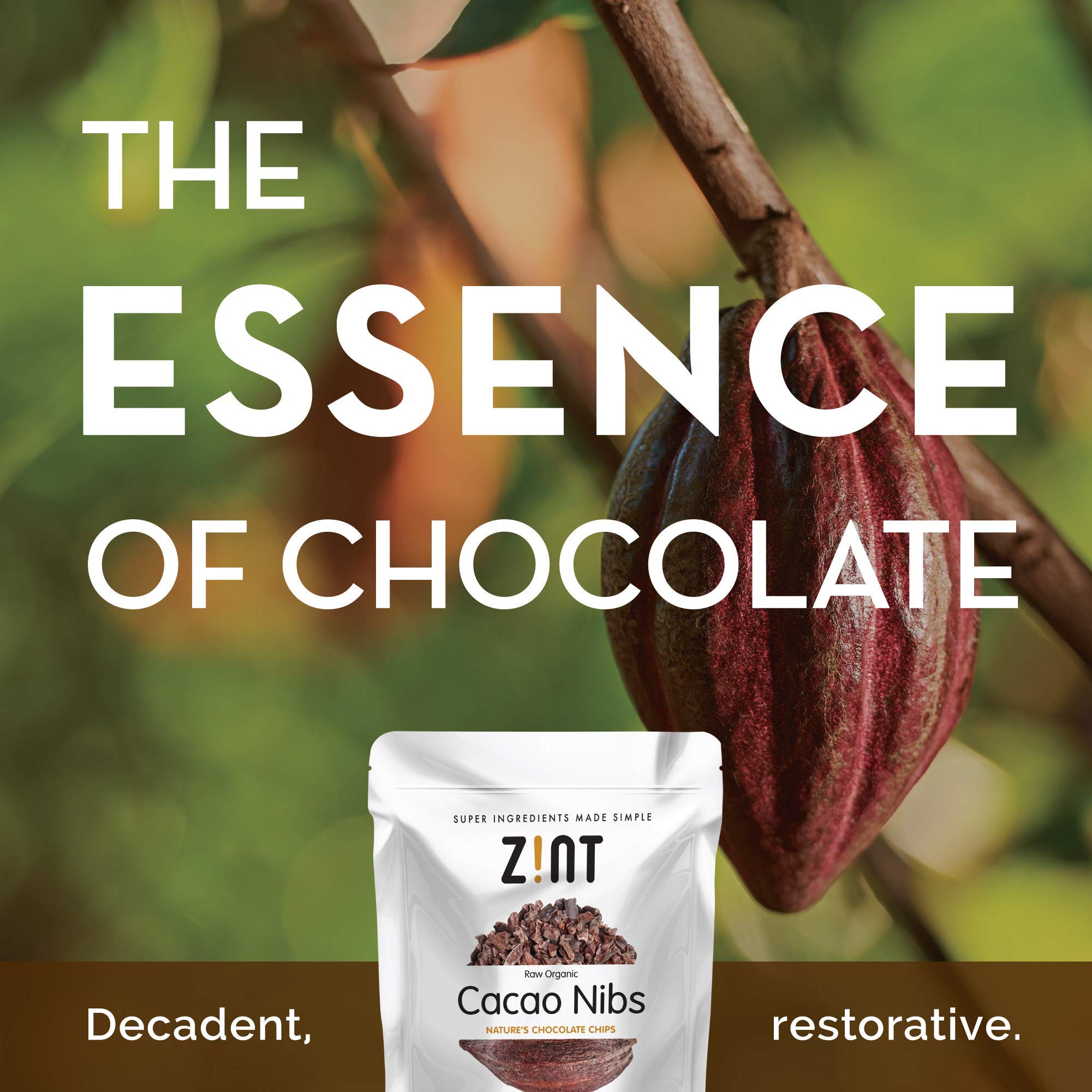 Foto 4 pulgar | Cacao Nibs Zint Organic  236 Ml  Paleo De Comercio Justo  Sin Ogm  Sin Gluten - Venta Internacional.