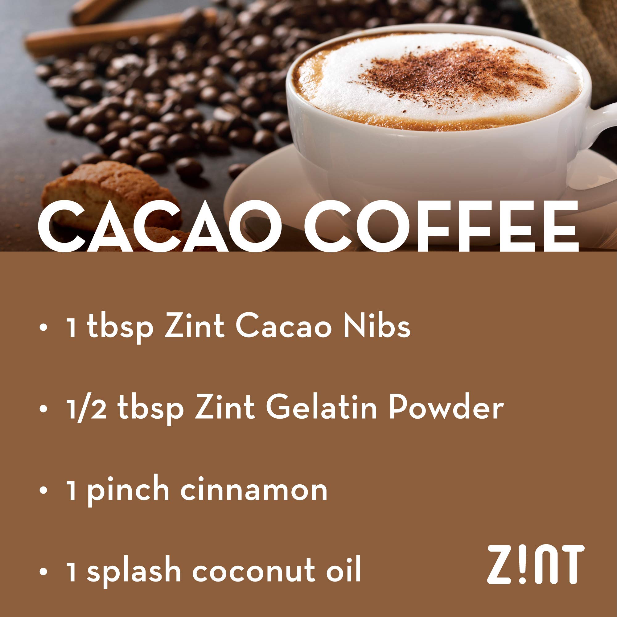 Foto 6 pulgar | Cacao Nibs Zint Organic  236 Ml  Paleo De Comercio Justo  Sin Ogm  Sin Gluten - Venta Internacional.