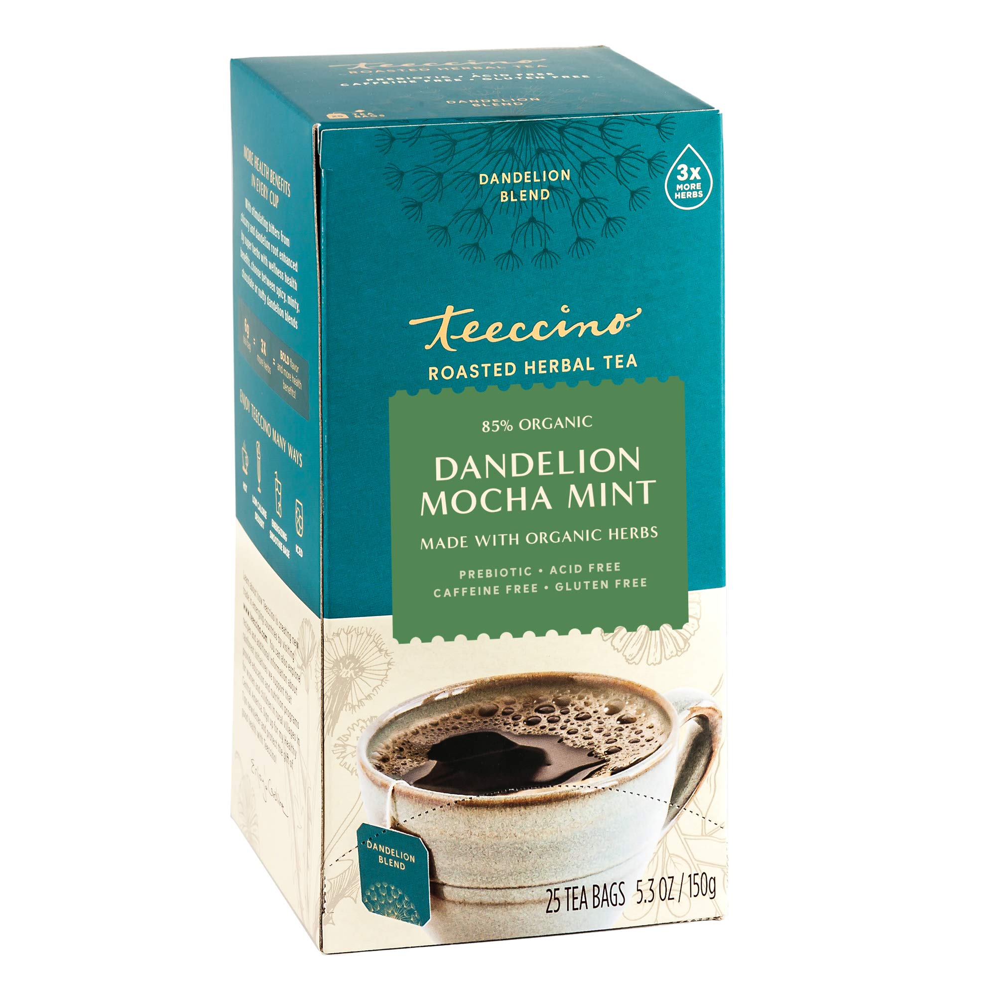 Foto 2 pulgar | 25 Bolsitas De Té Tea Teeccino  Diente De León  Moca Y Menta  Sin Cafeína - Venta Internacional.