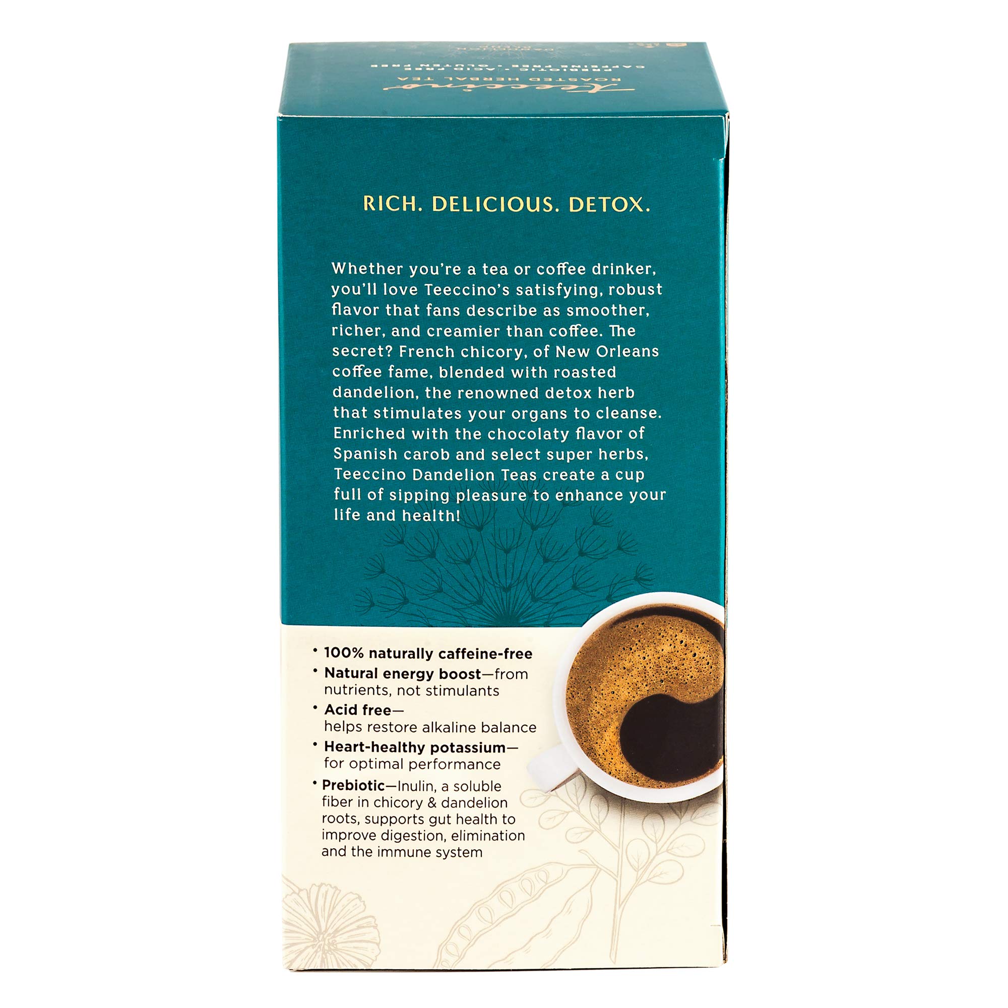 Foto 4 pulgar | 25 Bolsitas De Té Tea Teeccino  Diente De León  Moca Y Menta  Sin Cafeína - Venta Internacional.