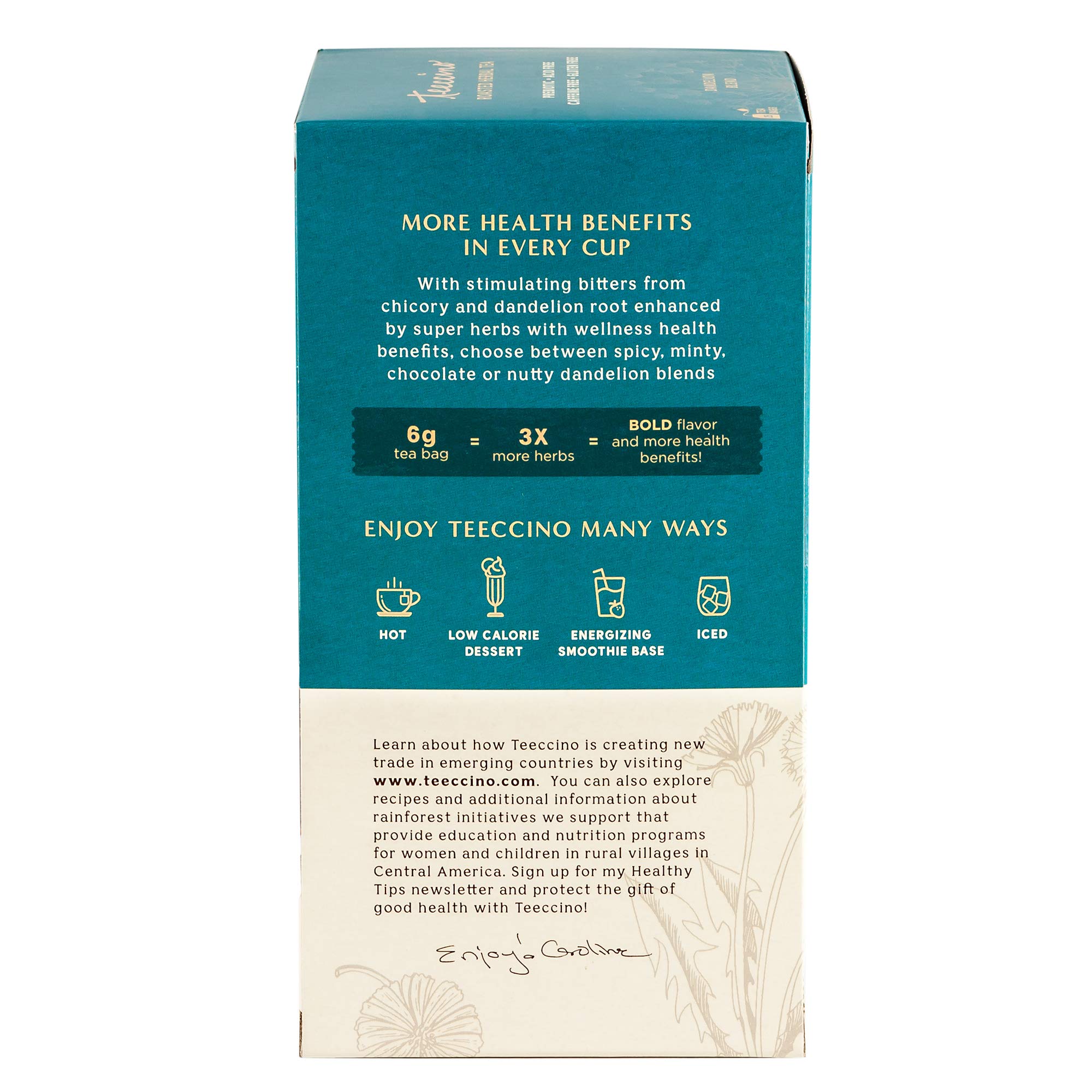 Foto 5 pulgar | 25 Bolsitas De Té Tea Teeccino  Diente De León  Moca Y Menta  Sin Cafeína - Venta Internacional.