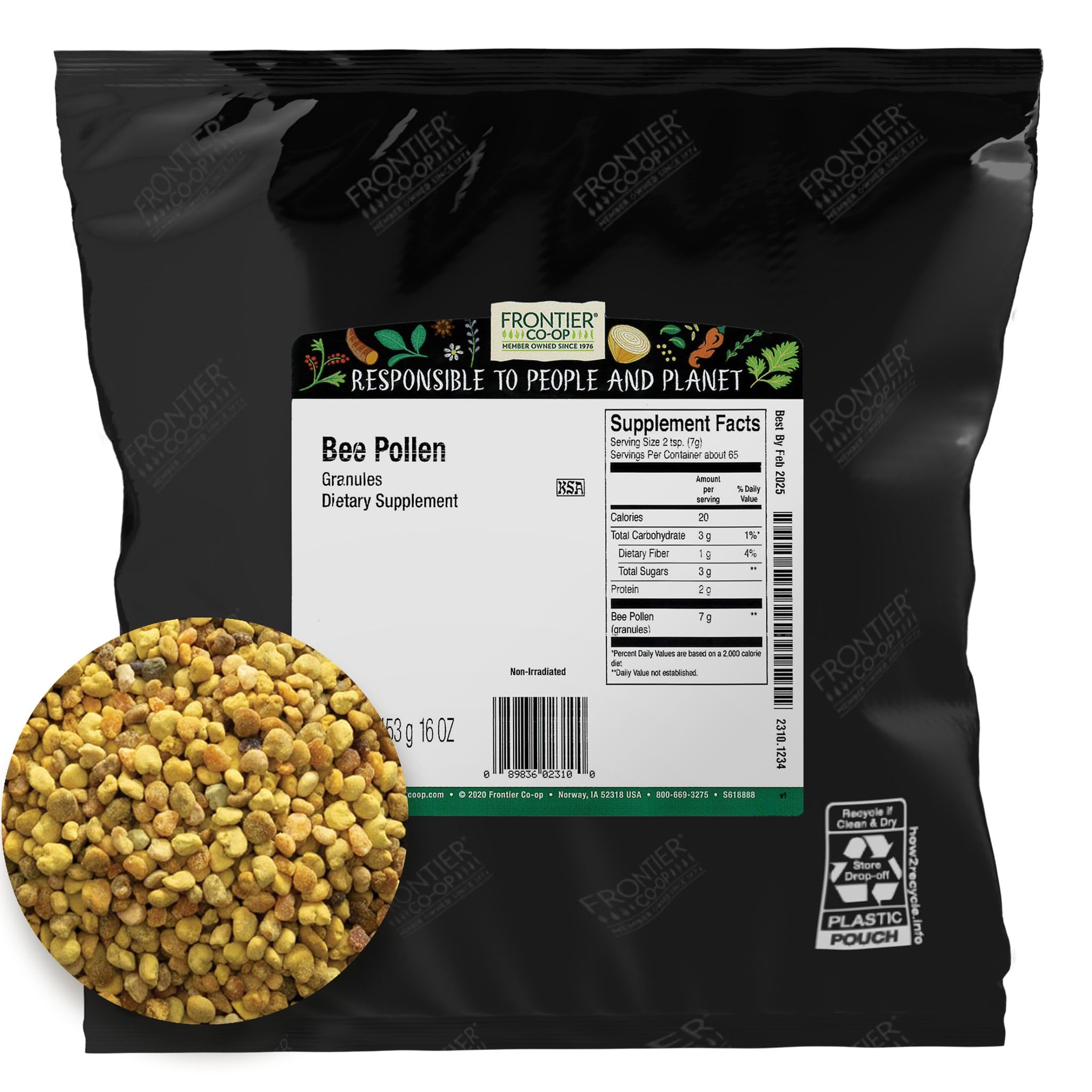 Foto 2 pulgar | Suplemento Natural Doméstico Bee Pollen Frontier Co-op - Venta Internacional.