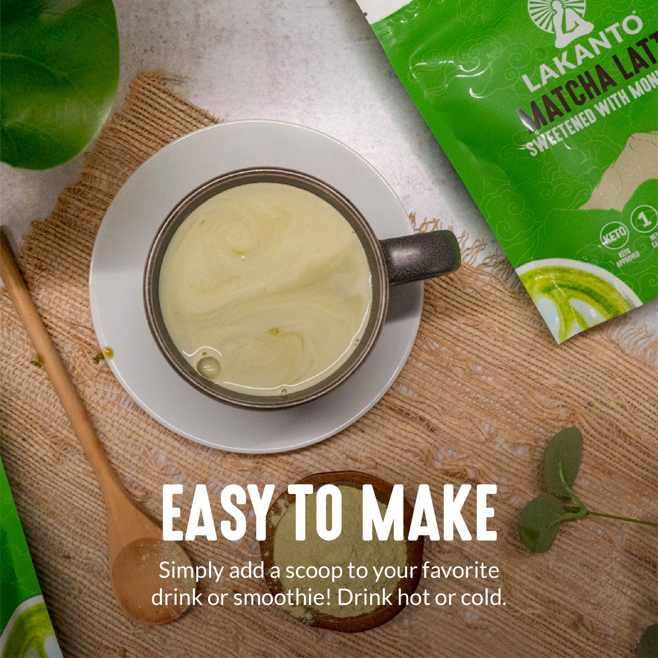 Foto 6 pulgar | Té Verde Sin Azúcar Matcha Latte Lakanto En Polvo 300 Ml - Venta Internacional.