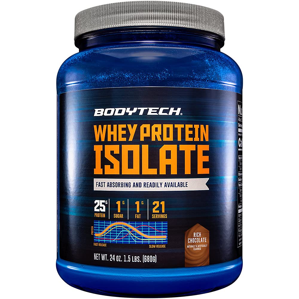 Foto 2 pulgar | Proteína En Polvo Bodytech Whey Isolate 21 Porciones De Chocolate Rico - Venta Internacional.