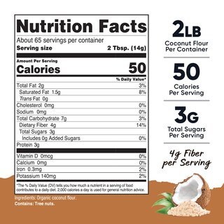 Foto 2 | Harina De Coco Nutricost Pantry Organic 907 G Sin Gluten Y Sin Ogm - Venta Internacional.