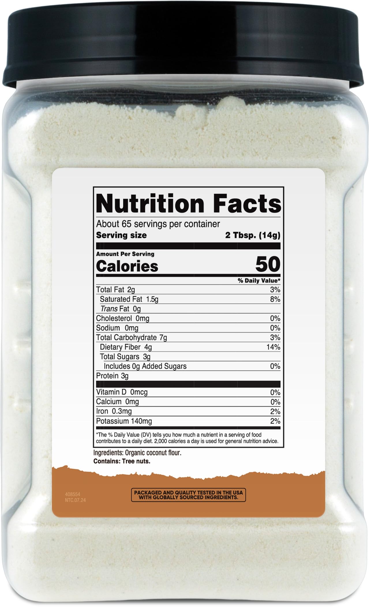 Foto 6 pulgar | Harina De Coco Nutricost Pantry Organic 907 G Sin Gluten Y Sin Ogm - Venta Internacional.