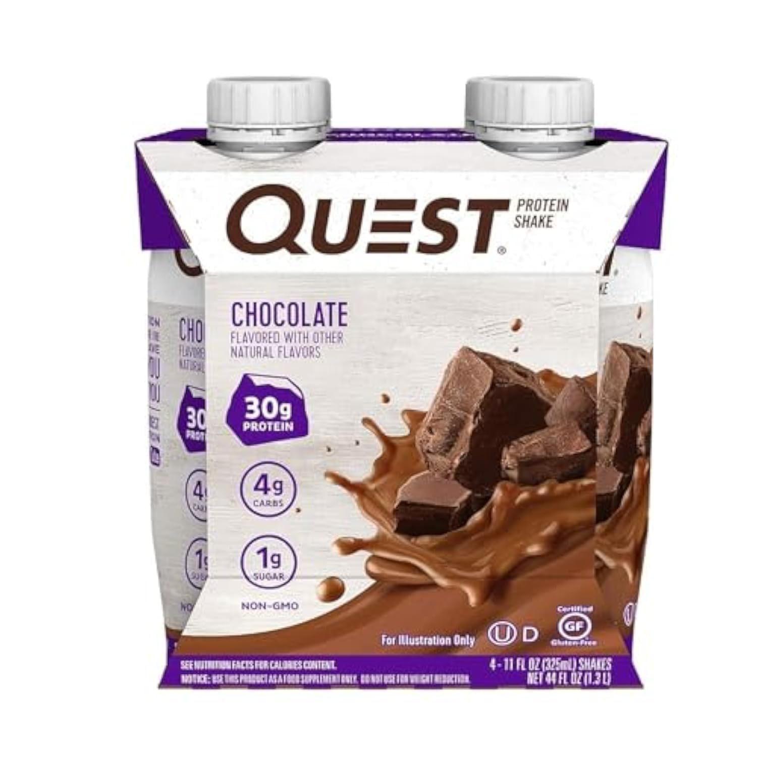 Foto 1 | Protein Shake Quest Nutrition Chocolate  325 Ml  Paquete De 4 - Venta Internacional.
