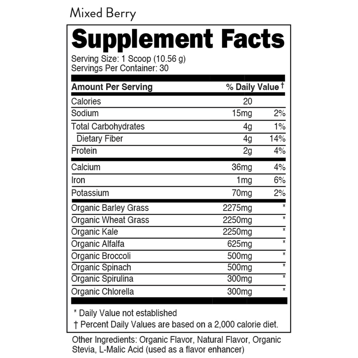 Foto 2 | Superfood Powder Bucked Up Greens Mixed Berry  330 Ml  30 Porciones - Venta Internacional.