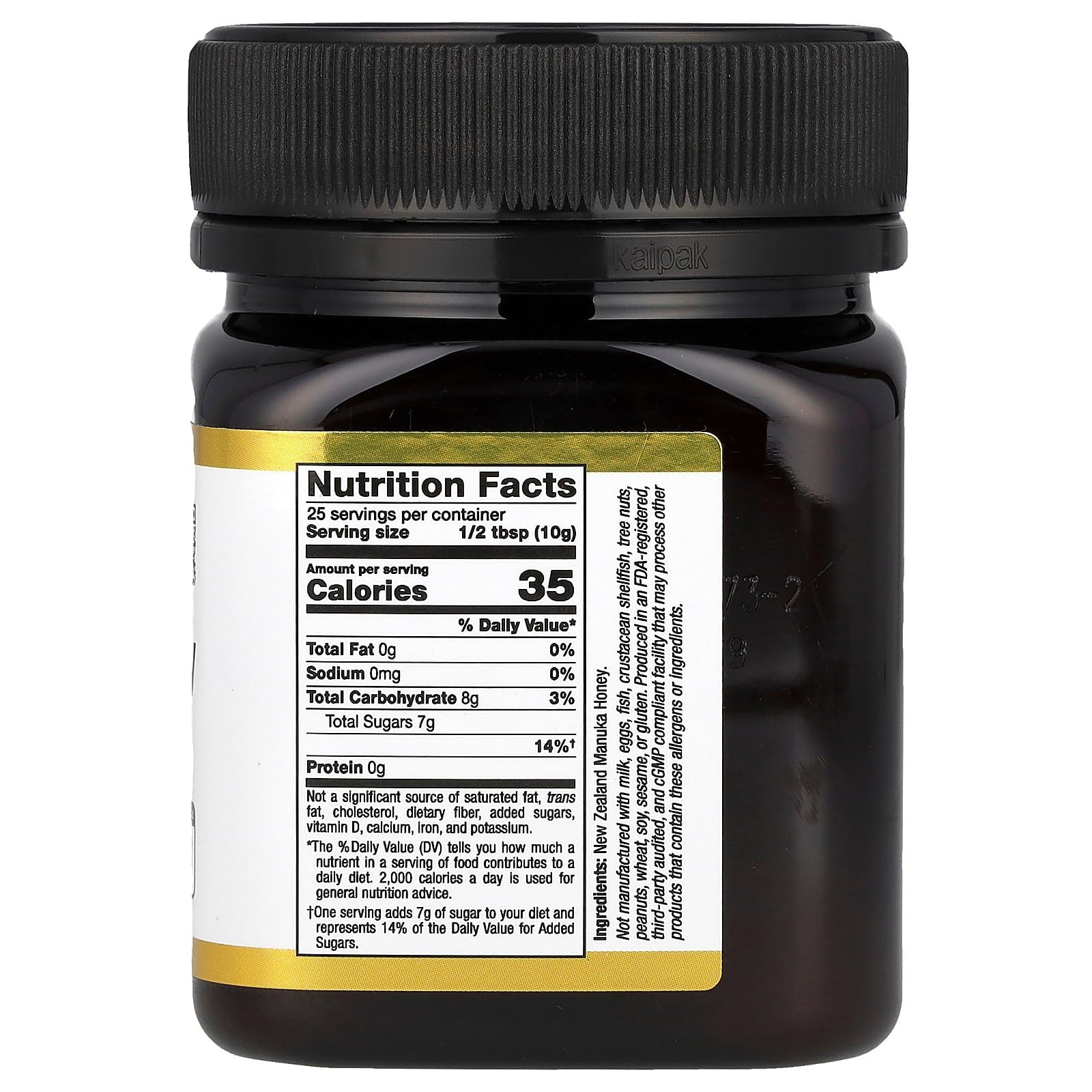 Foto 3 pulgar | Miel De Manuka California Gold Nutrition Mgo 100+ 250 G - Venta Internacional.