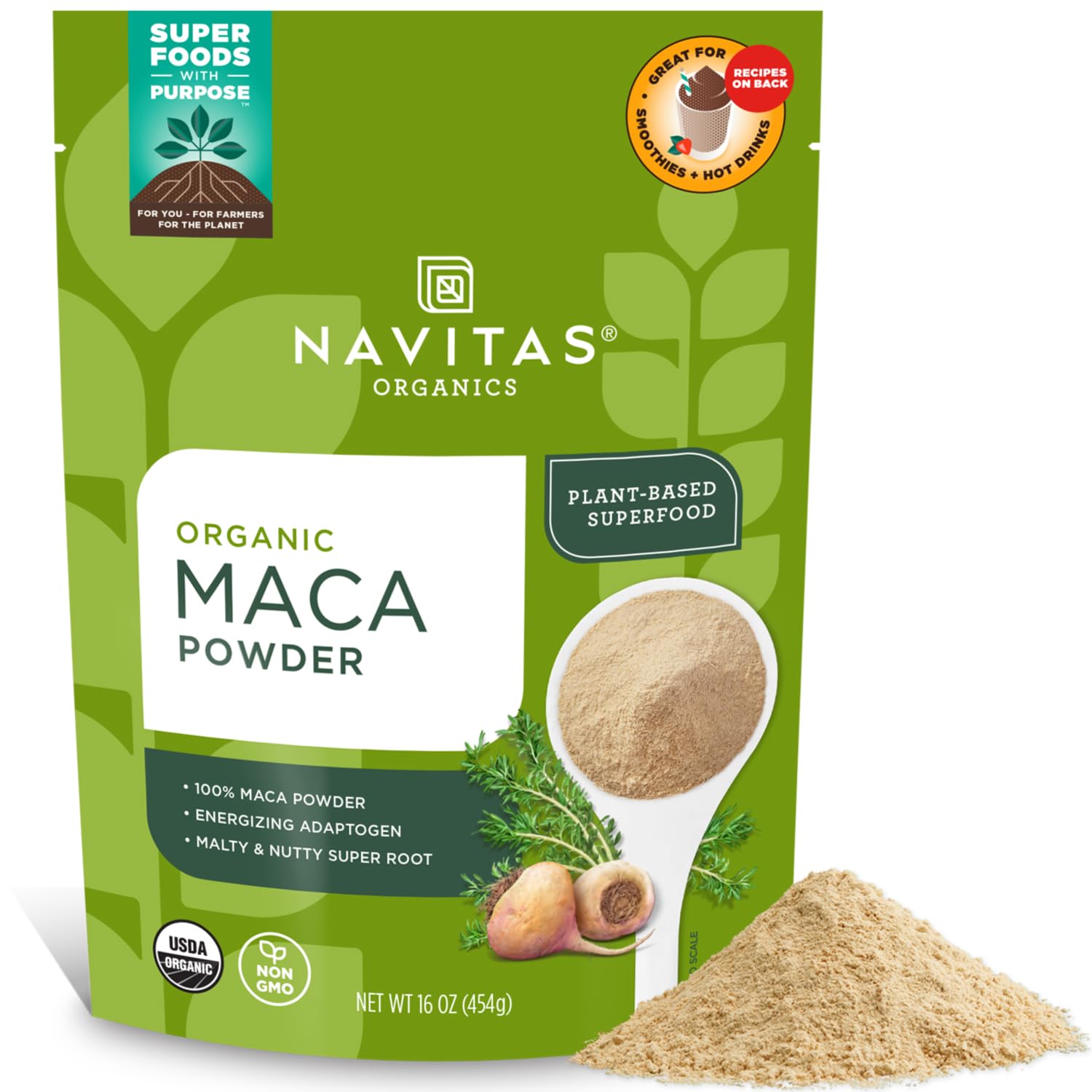Foto 2 pulgar | Maca En Polvo Navitas Organics 100% Gelatinizada Peruana 450g - Venta Internacional.