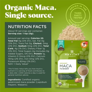 Foto 2 | Maca En Polvo Navitas Organics 100% Gelatinizada Peruana 450g - Venta Internacional.