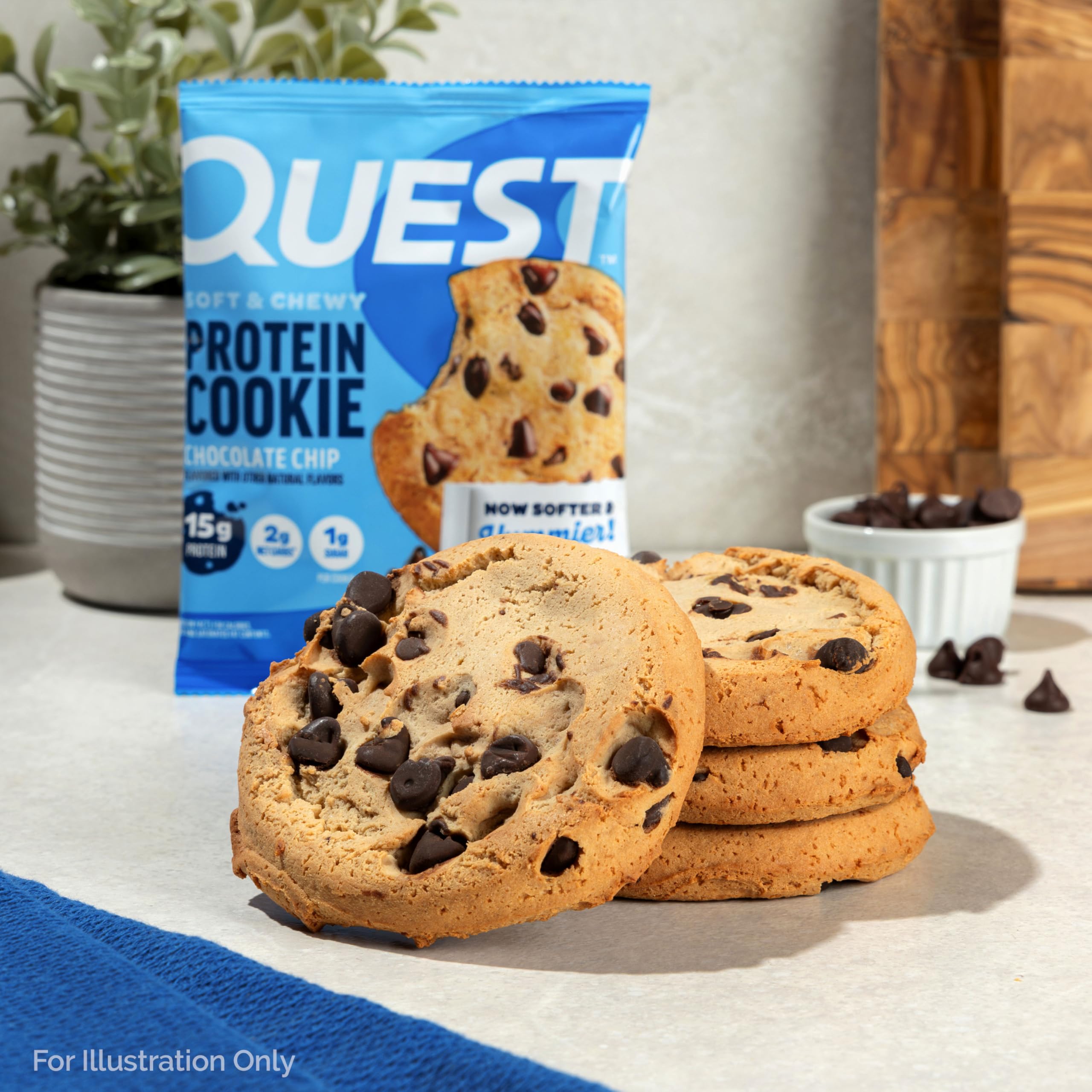 Foto 5 pulgar | Protein Cookie Quest Nutrition Con Chispas De Chocolate  4 X 59 G - Venta Internacional.