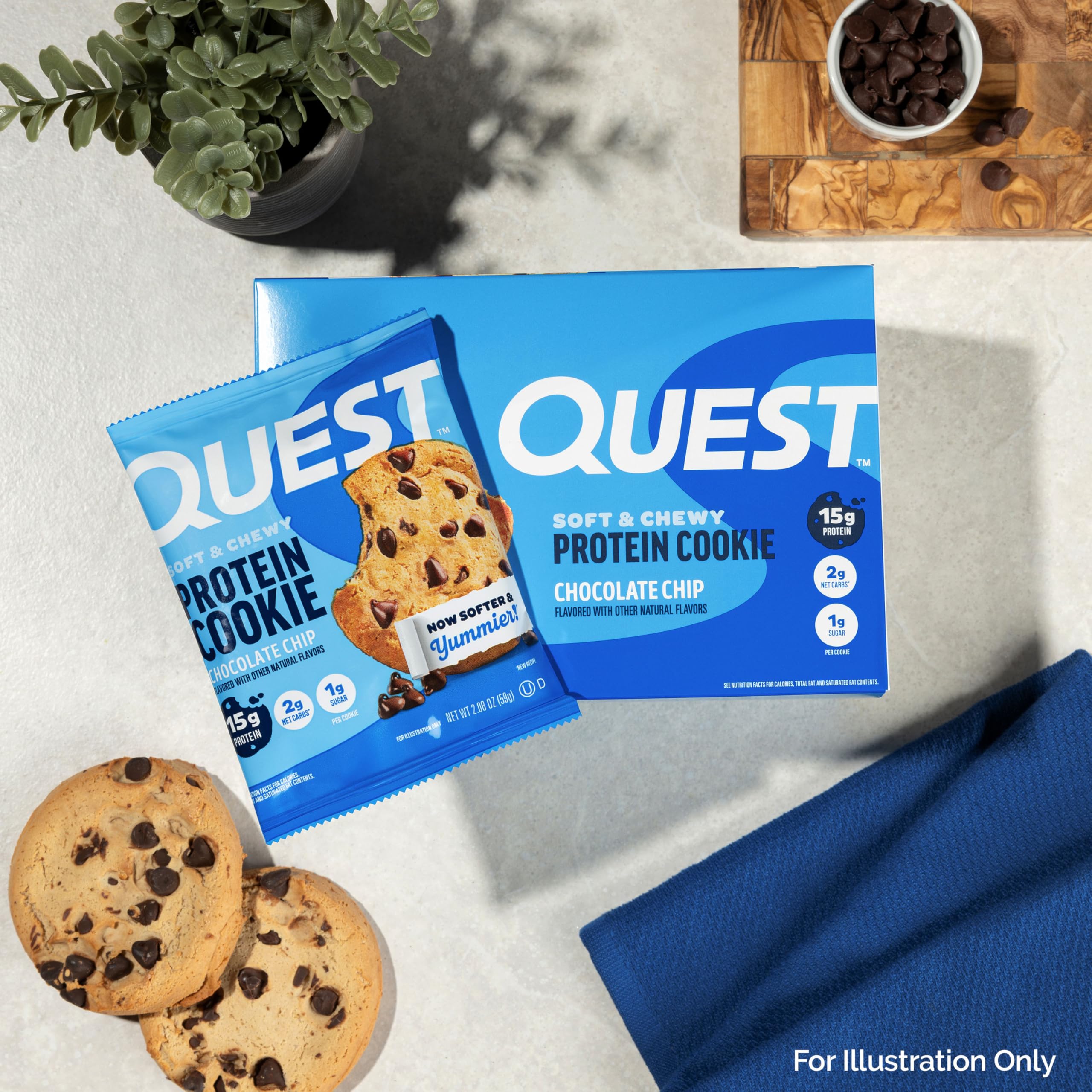Foto 6 pulgar | Protein Cookie Quest Nutrition Con Chispas De Chocolate  4 X 59 G - Venta Internacional.