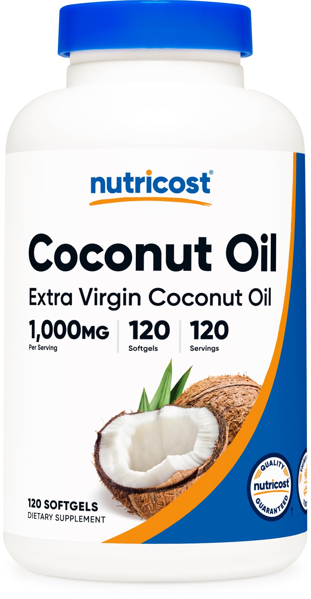 Foto 2 pulgar | Cápsulas Blandas De Aceite De Coco Nutricost 1000 Mg 120 Cápsulas Blandas - Venta Internacional.
