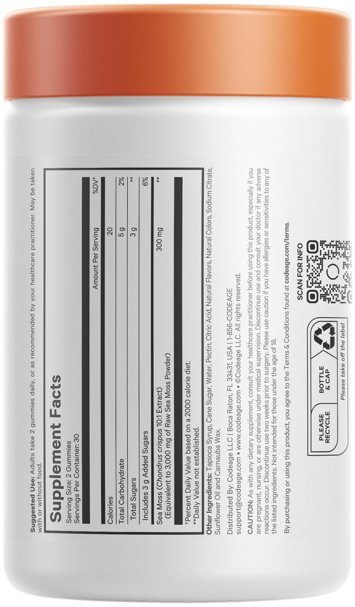 Foto 3 pulgar | Suplemento Codeage Irish Sea Moss Gomies 60 Unidades - Venta Internacional.