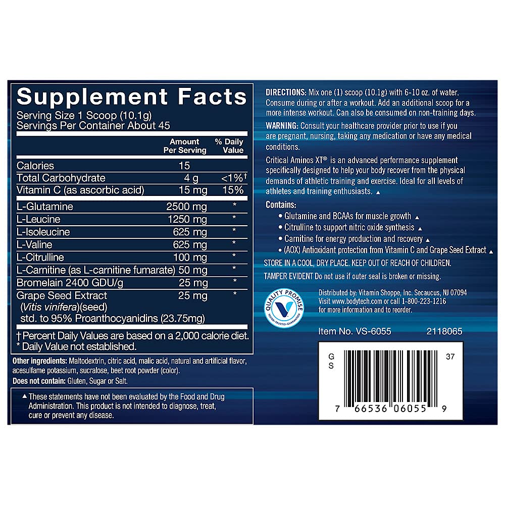 Foto 3 pulgar | Suplemento De Limonada De Fresa Bodytech Critical Aminos Xt 470 Ml - Venta Internacional.