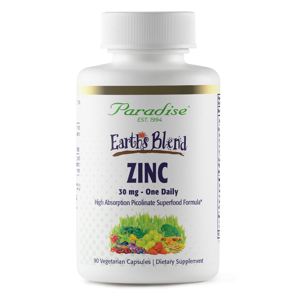 Foto 2 pulgar | Suplementos Paradise Herbs Zinc Con Picolinato 30 Mg 90 Cápsulas - Venta Internacional.