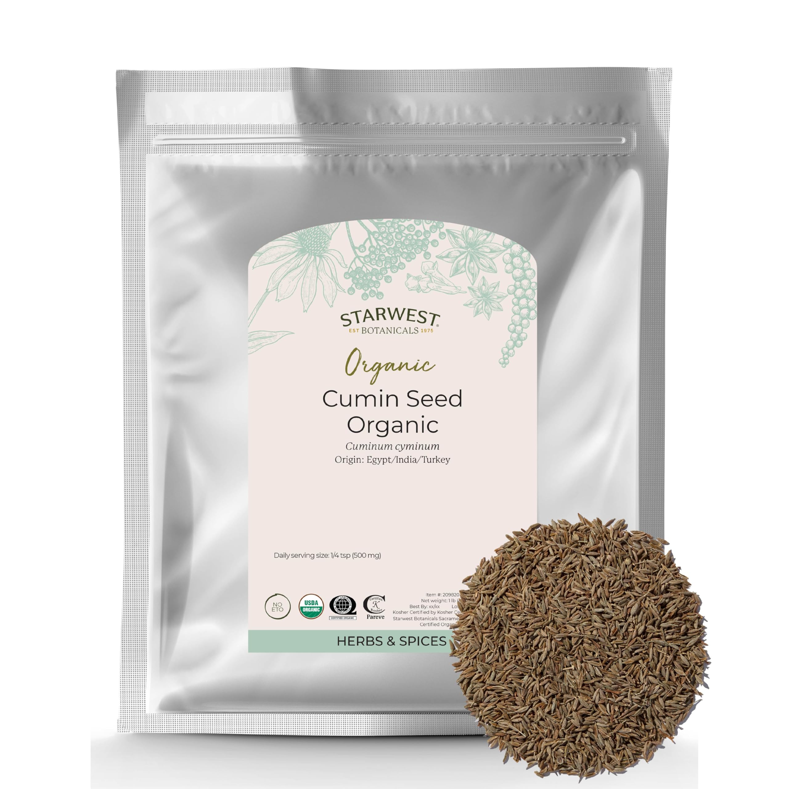 Foto 1 | Seasoning Starwest Botanicals Semillas De Comino Orgánico  454 G - Venta Internacional.