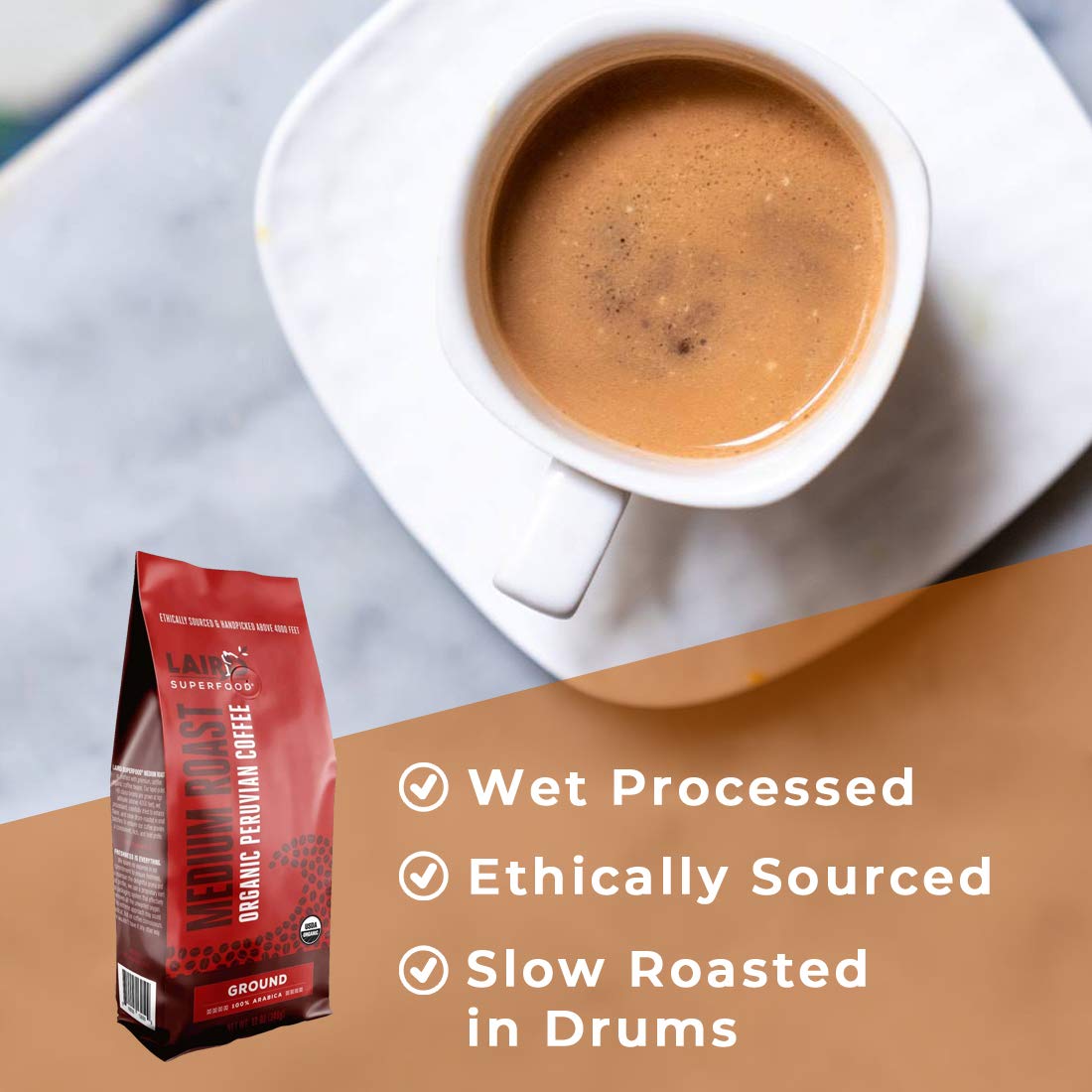 Foto 5 pulgar | Coffee Laird Superfood Peruano  Tostado Medio  340 Ml - Venta Internacional.