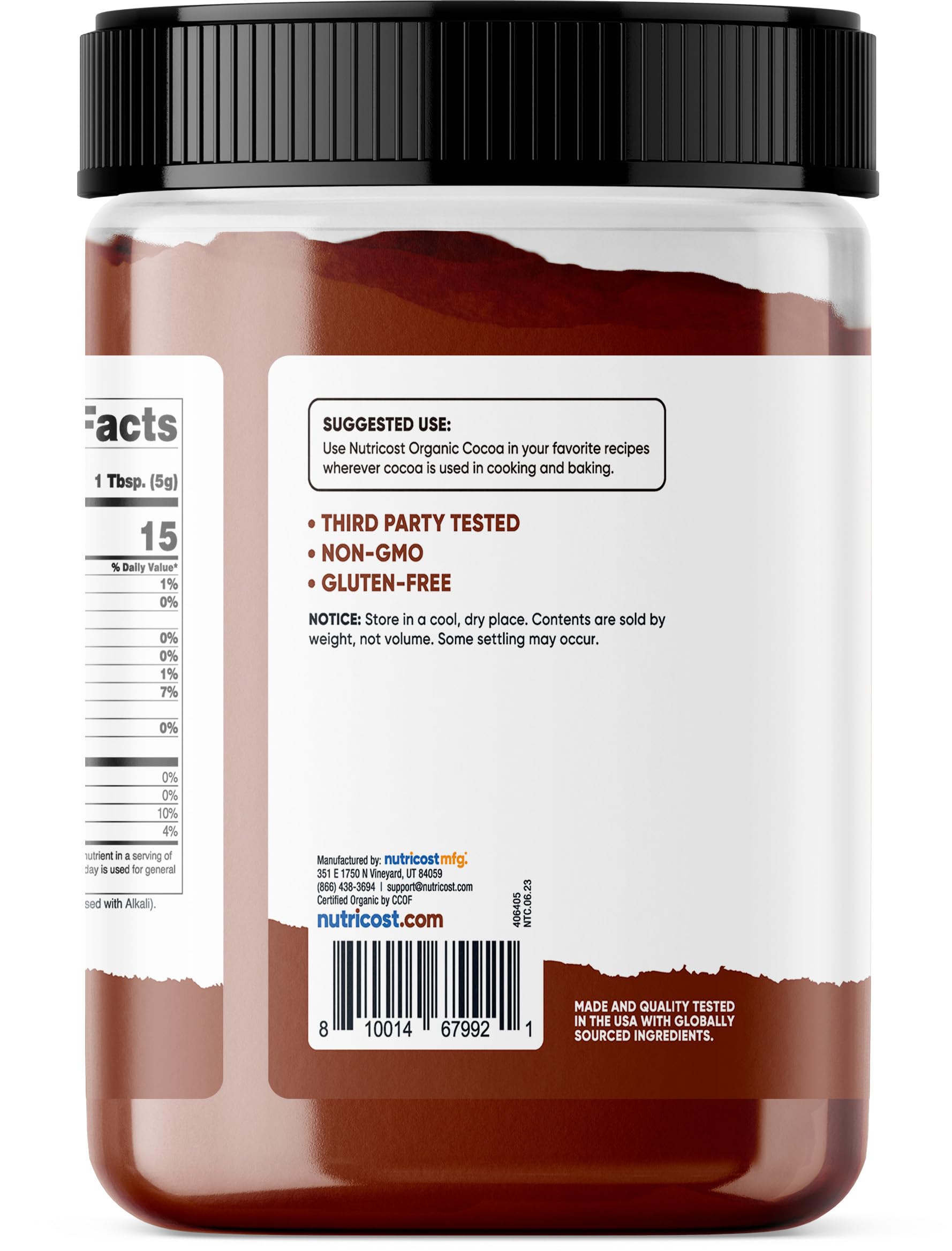 Foto 5 pulgar | Cacao En Polvo Nutricost Pantry Organic 680 G  Sin Ogm  Sin Gluten - Venta Internacional.