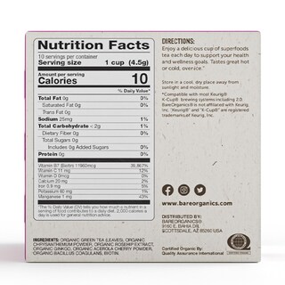 Foto 4 | 10 Cápsulas Tea Bareorganics Radiant Con Superalimentos Y Probióticos - Venta Internacional.