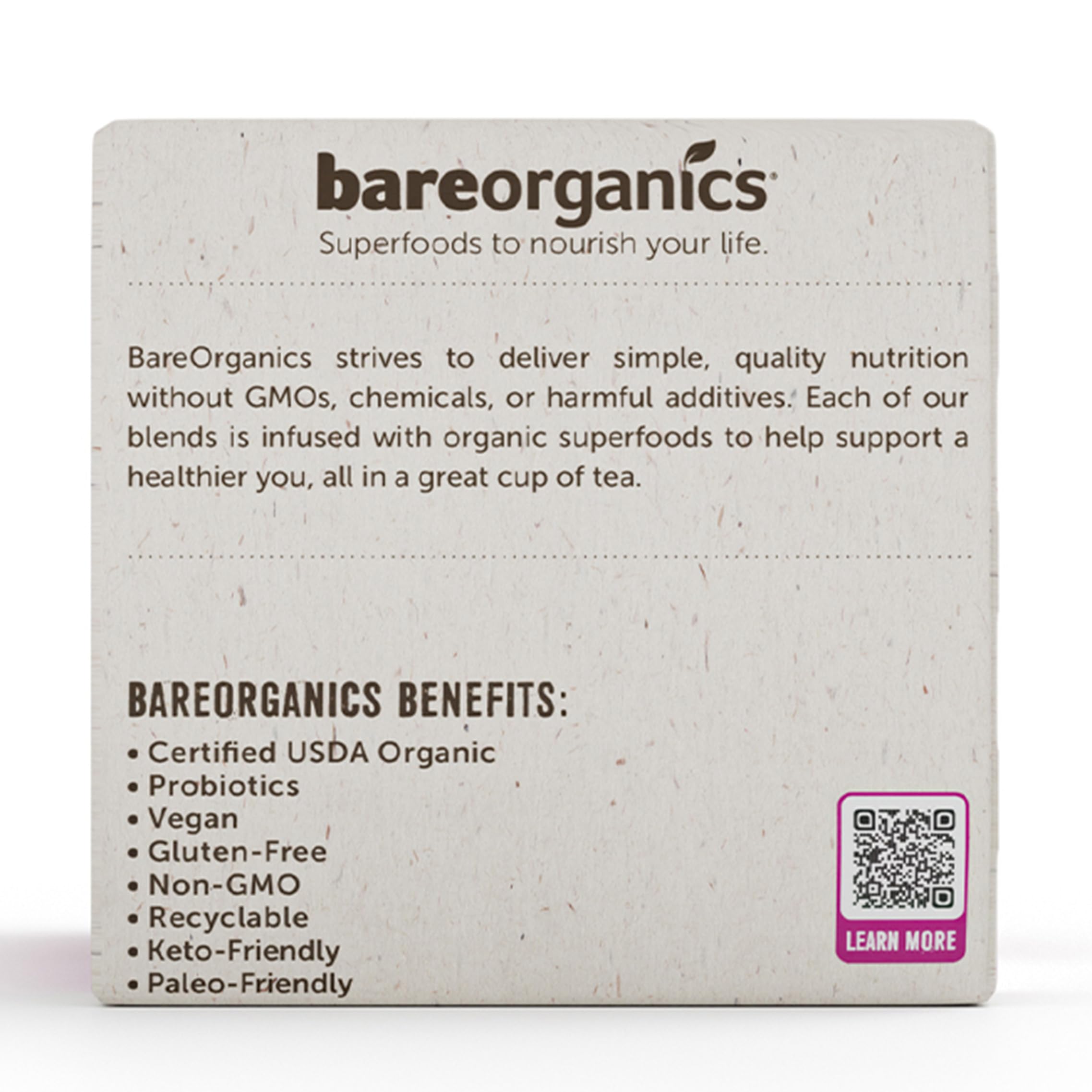 Foto 5 | 10 Cápsulas Tea Bareorganics Radiant Con Superalimentos Y Probióticos - Venta Internacional.