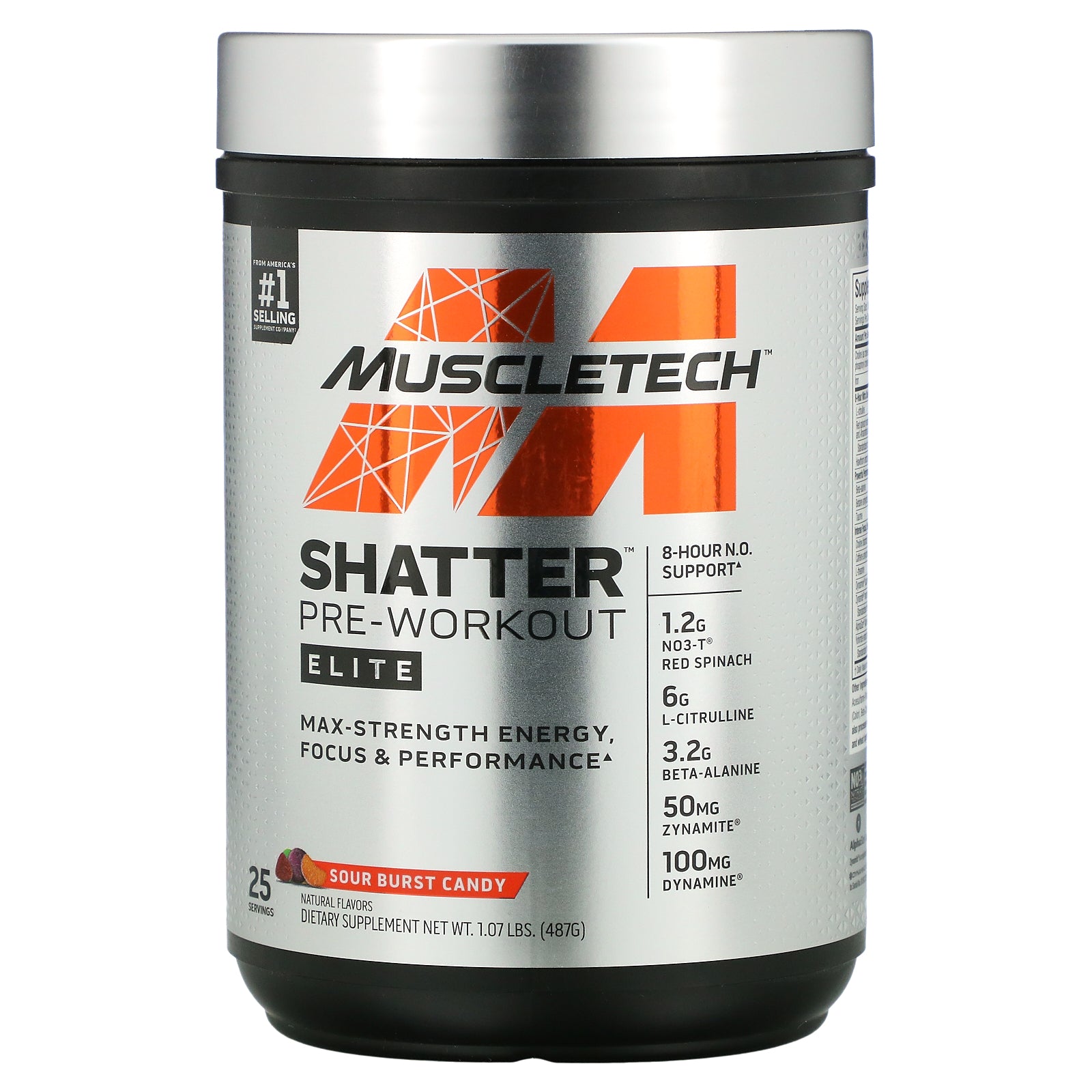 Foto 2 pulgar | Suplemento Muscletech Shatter Pre-workout Elite Sour Candy 220 G - Venta Internacional.