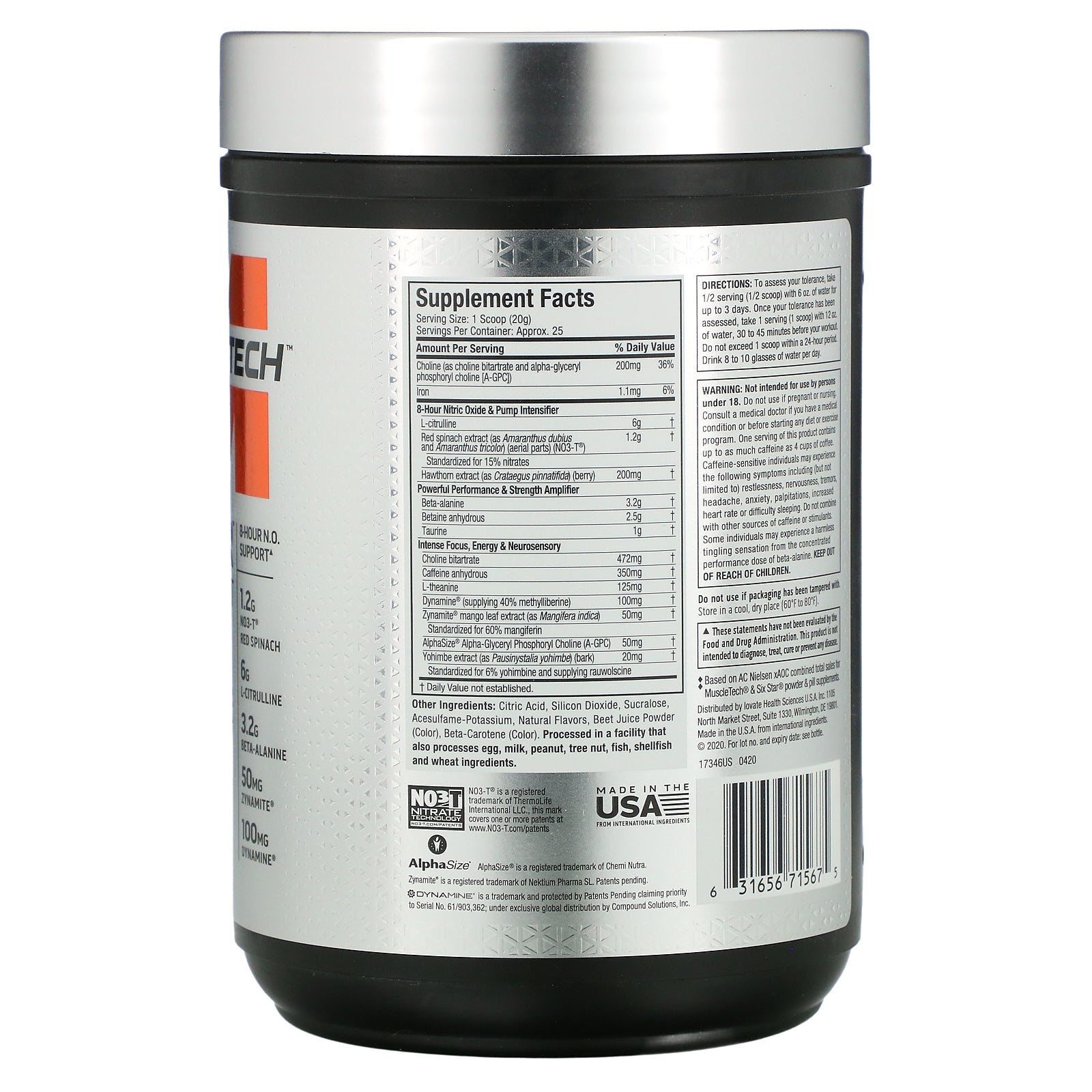 Foto 3 pulgar | Suplemento Muscletech Shatter Pre-workout Elite Sour Candy 220 G - Venta Internacional.