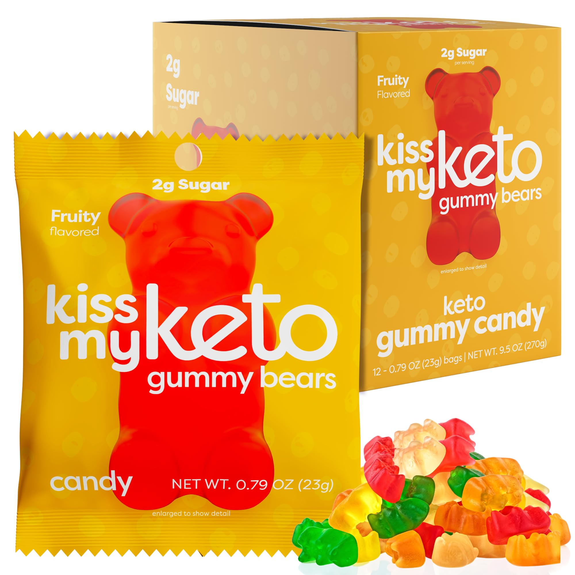 Foto 2 pulgar | Gummy Bears Kiss My Keto Sin Azúcar  Paquete De 12 Unidades Con Alto Contenido De Fibra - Venta Internacional.