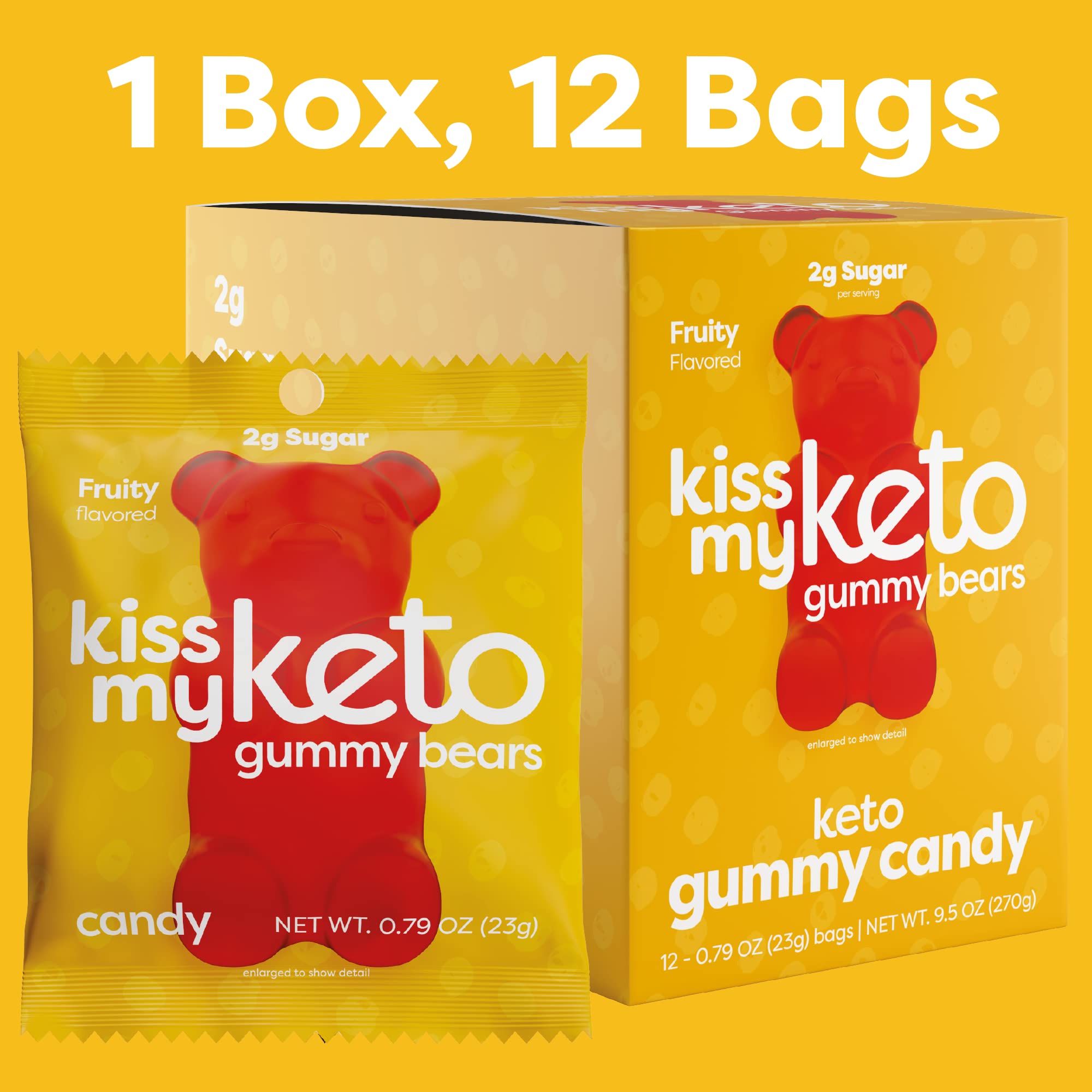 Foto 8 pulgar | Gummy Bears Kiss My Keto Sin Azúcar  Paquete De 12 Unidades Con Alto Contenido De Fibra - Venta Internacional.