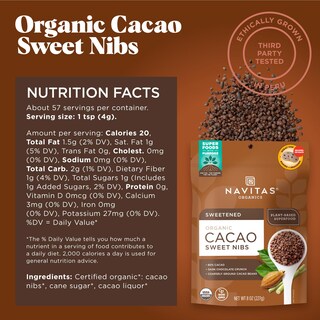 Foto 2 | Cacao Sweet Nibs Navitas Organics 227 G Bolsa Para 56 Porciones - Venta Internacional.