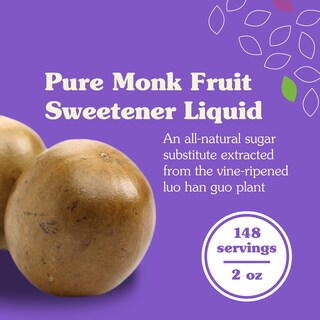 Foto 2 | Edulcorante Líquido Nunaturals De Monk Fruit 60 Ml Cero Calorías - Venta Internacional.
