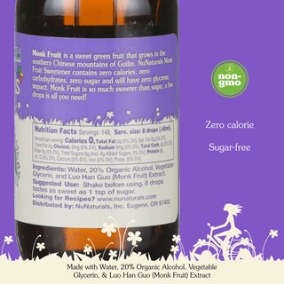 Foto 6 | Edulcorante Líquido Nunaturals De Monk Fruit 60 Ml Cero Calorías - Venta Internacional.
