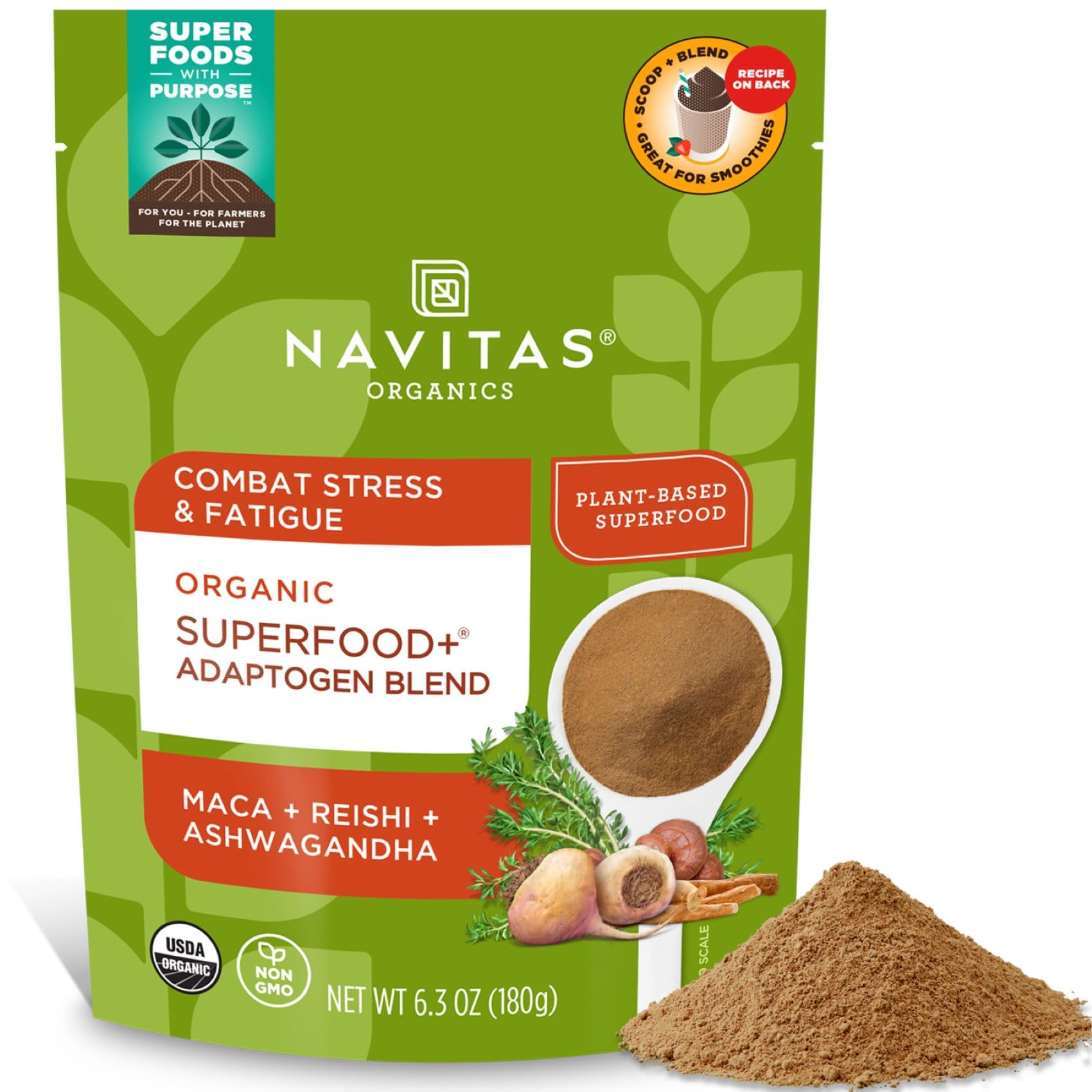 Foto 2 pulgar | Mezcla De Adaptógenos Para Superalimentos Navitas Organics  Bolsa De 180 Ml - Venta Internacional.